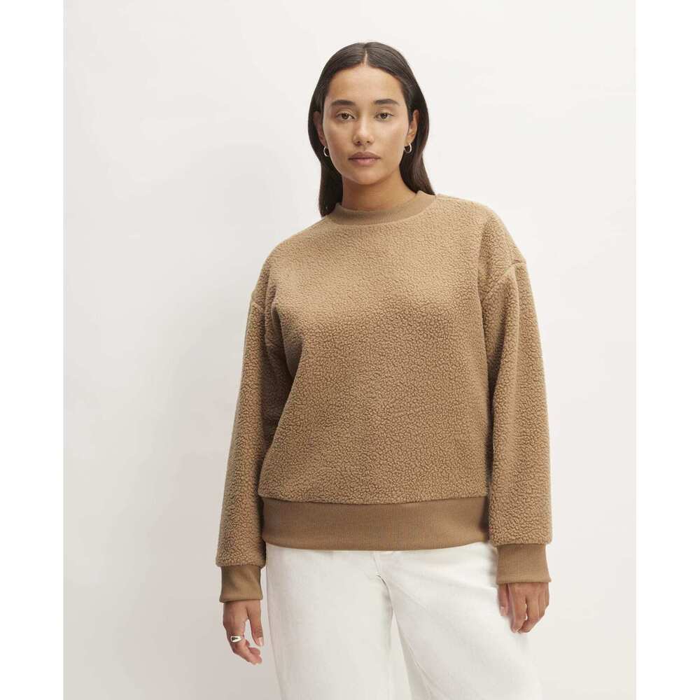 Everlane Women's ReNew Fleece Oversized Crew Neck Sweater